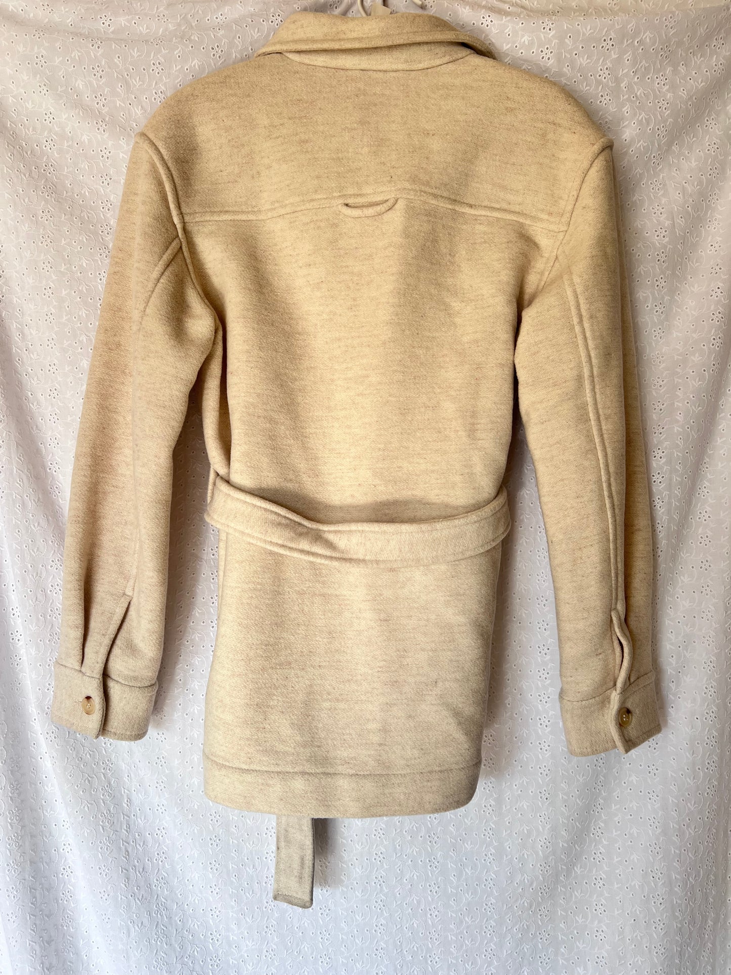 & Other Stories Cream Wool Blend Shacket