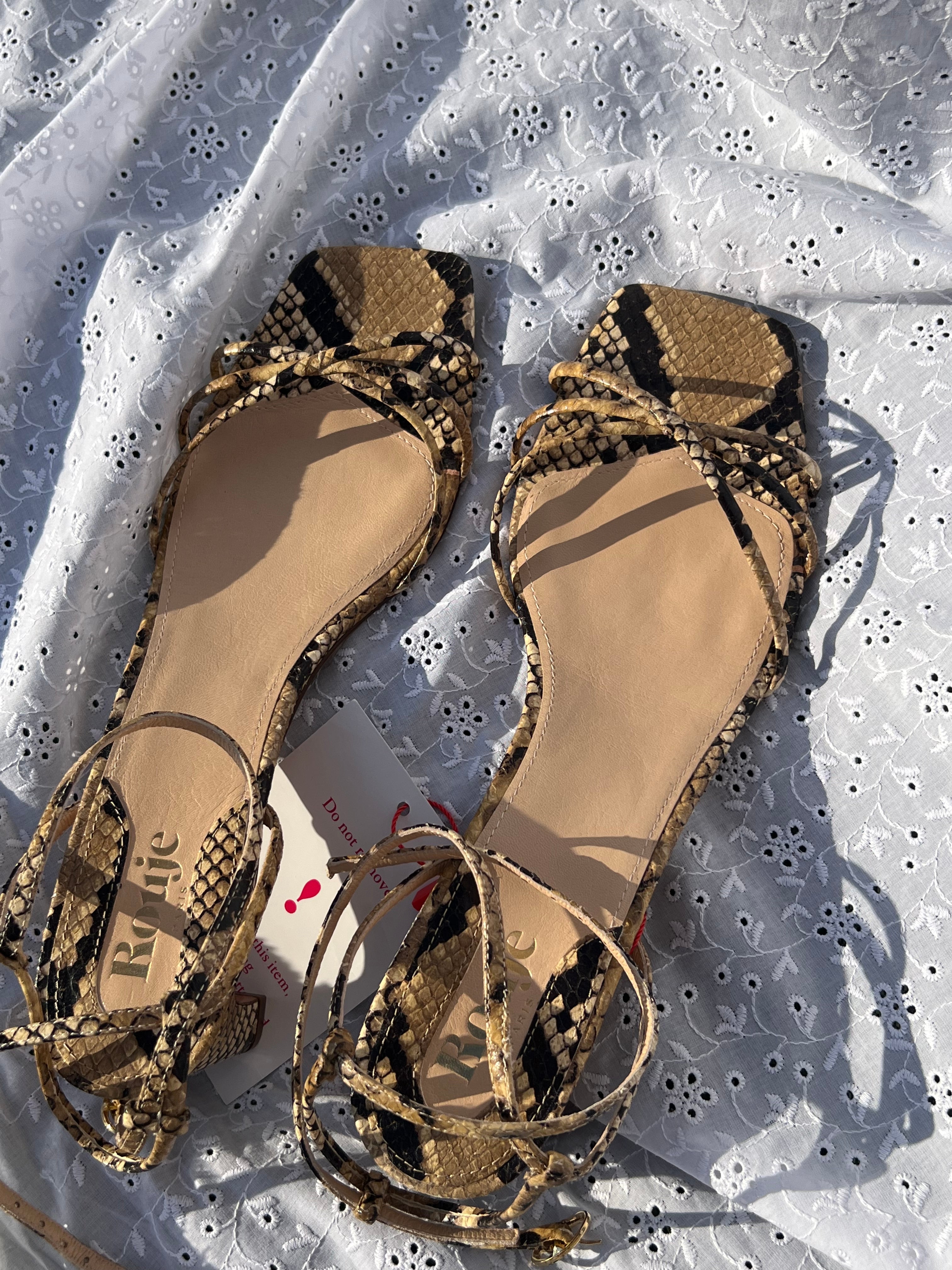 Rouje gold online sandals